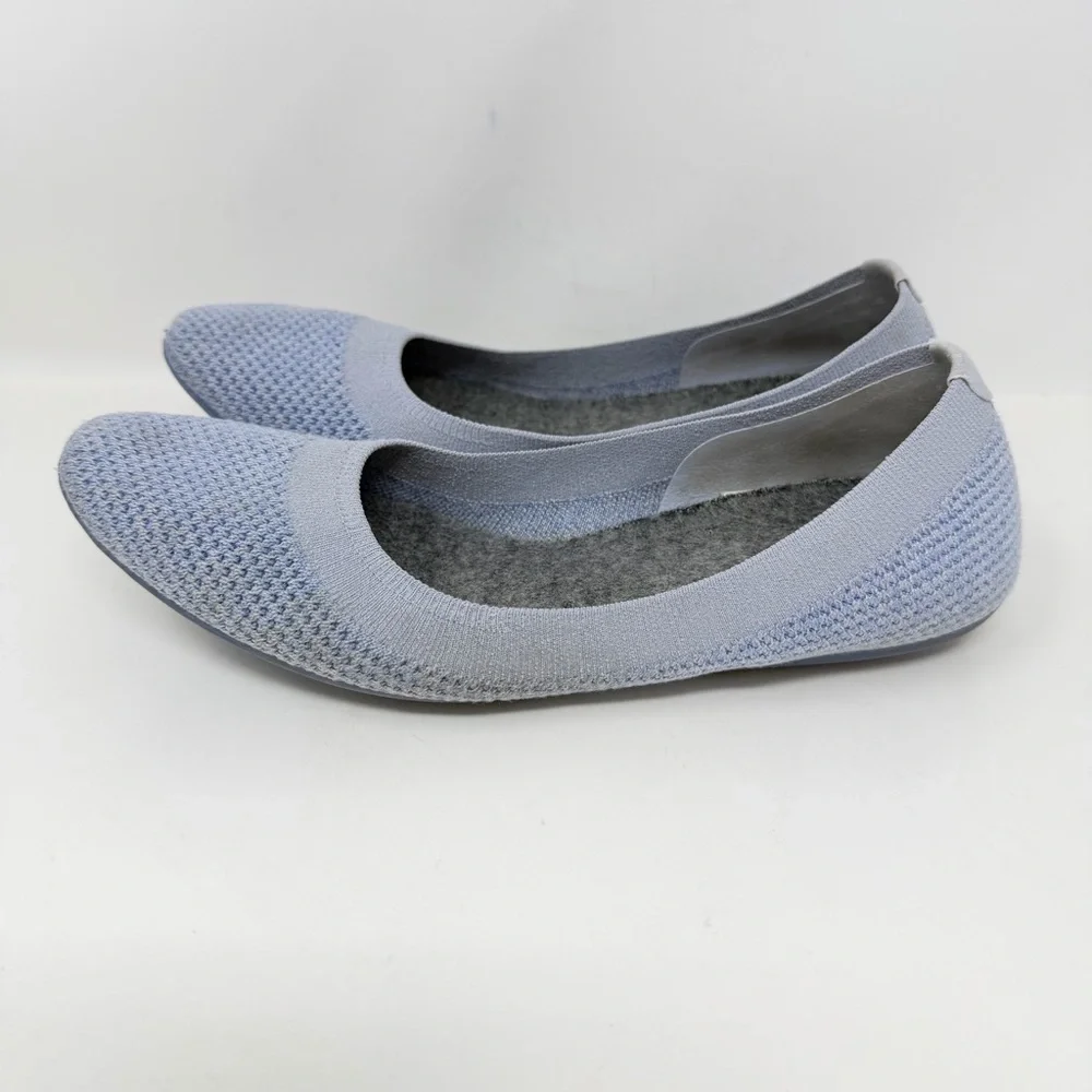 Allbirds Tree Breezer Knit Ballet Flats Shoes Light Blue Size 9
